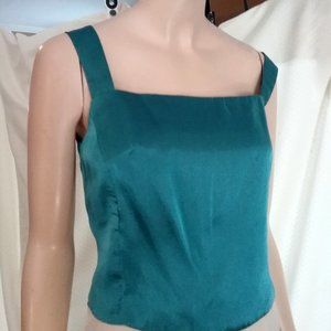 Jax Studio New Satin Top Cami Tank Suit Blouse Size 8 (tag=12 but  runs small)